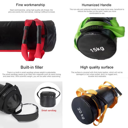 5-30Kg Weight Lifting Bulgarian Sandbag Boxing Fitness Workout Multi-Functional Physical Training Exercises Power Bag for Home