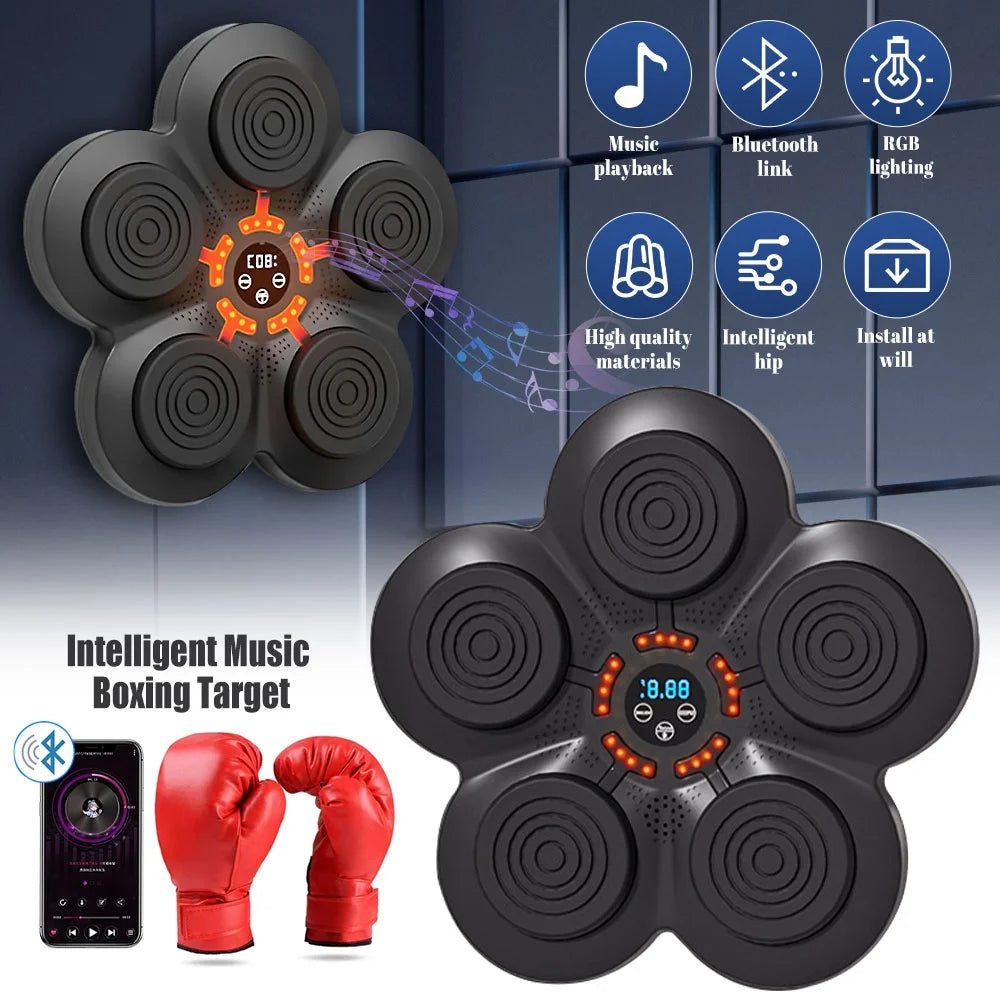 Smart Electronic Music Boxing Machine, Music Boxing,Wall Mounted Boxing Training Punching Equipment, Smart Boxing Target Machine for Home, Indoor and Gym Use